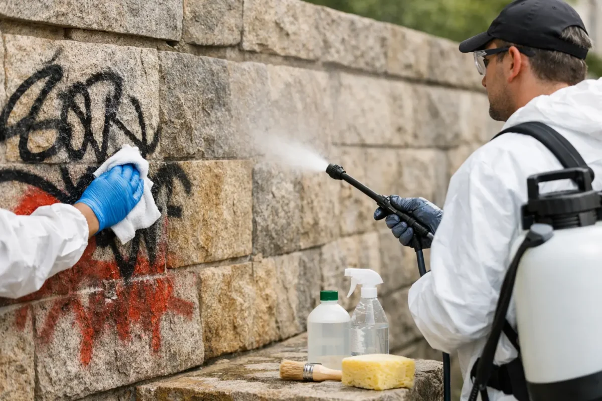 Antigraffiti ochrana prírodného kameňa v praxi