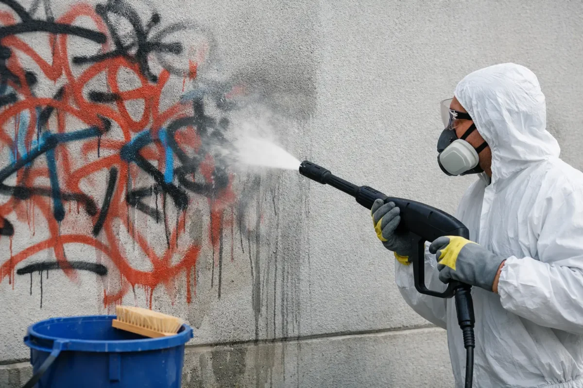 Odstránenie graffiti bez poškodenia povrchu