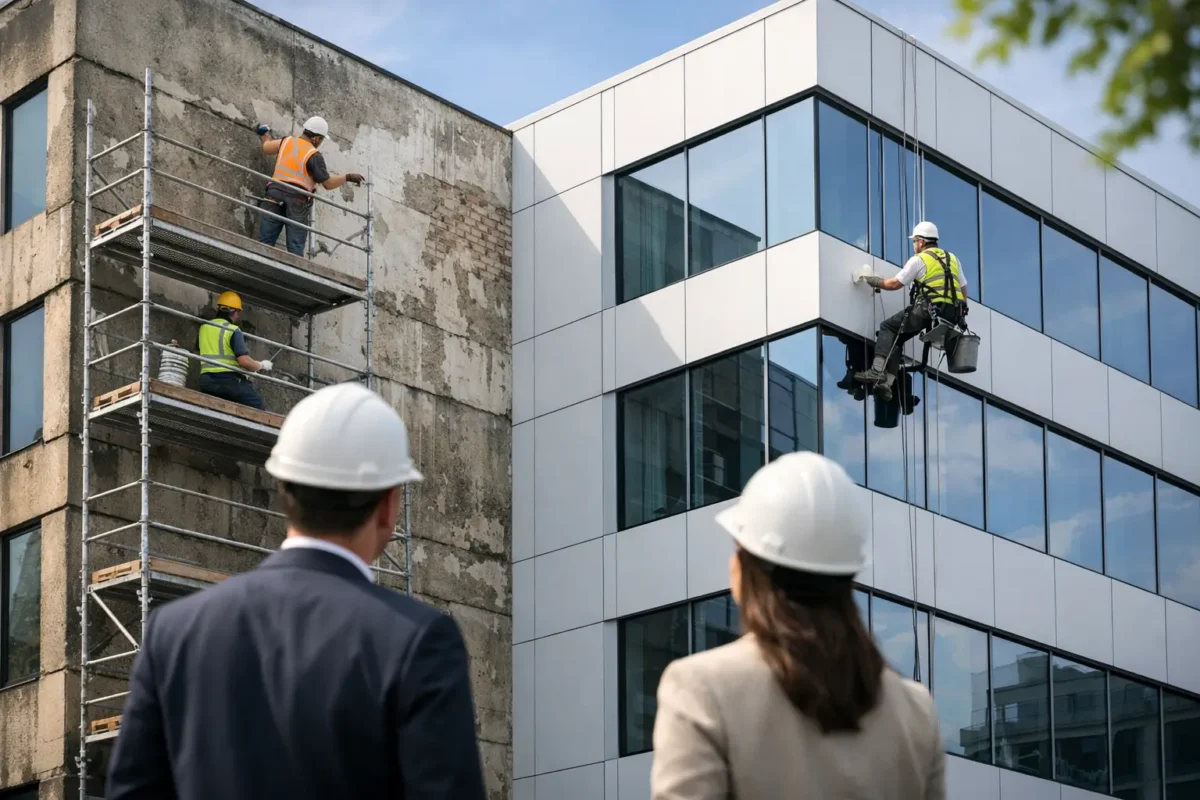 Obnova fasády administratívnej budovy bez chýb